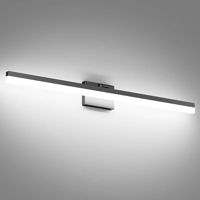 RALBAY 40" Modern Black LED Vanity Light (30W, 5000K)